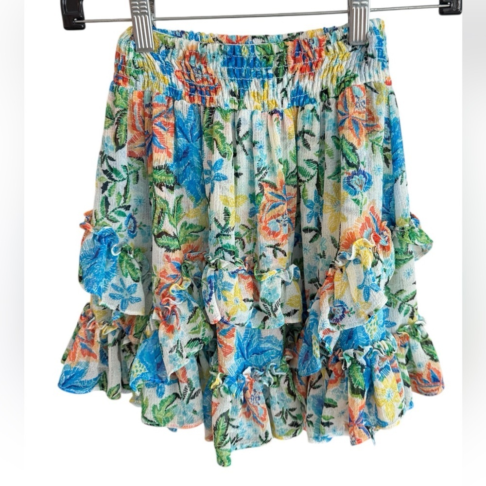 Misa Los Angeles Multicolor Floral Mini Skirt